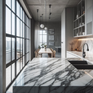 قیمت سنگ مرمر روی کابینت