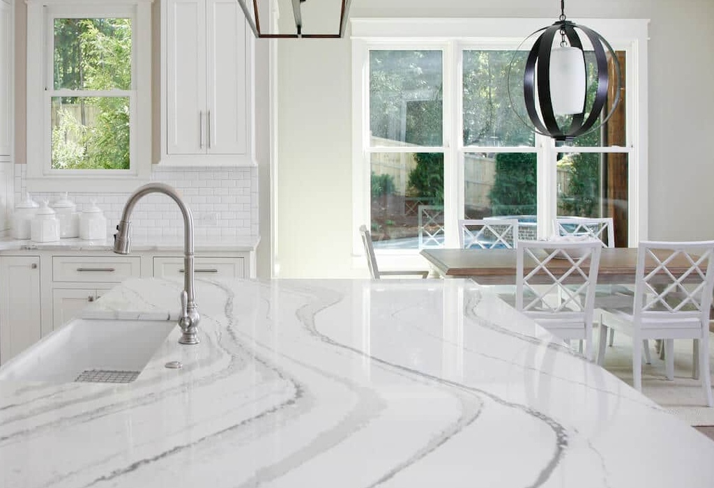 صفحه کابینت طرح سنگ سفید