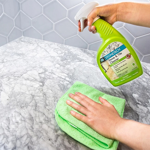 از بین بردن جای اسید روی سنگ کابینت